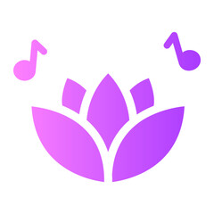 music therapy gradient icon