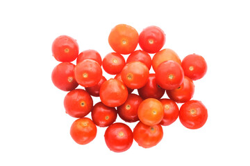 Small cherry tomato isolated on the transparent background