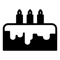 cake glyph icon