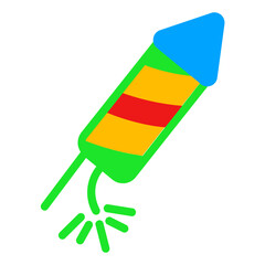 firecrackers flat icon
