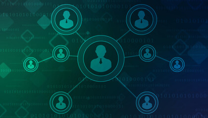 Business Network Concept Background, Social Networks and interaction concept, Digital Abstract Technology background, Social connection and networking background