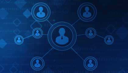 Business Network Concept Background, Social Networks and interaction concept, Digital Abstract Technology background, Social connection and networking background