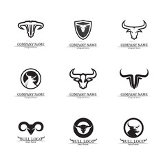 Bull horn logo and symbol template icons app