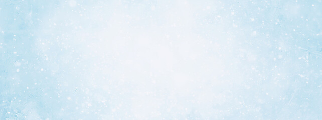 long panorama blue snow background abstract blurred