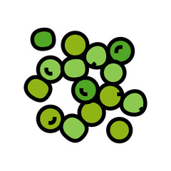 pea grain healthy color icon vector. pea grain healthy sign. isolated symbol illustration