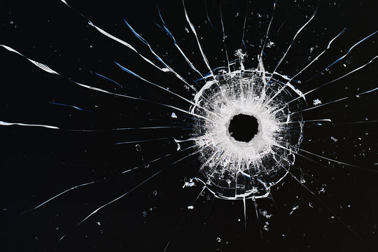 bullets holes broken glass background authentic realistic