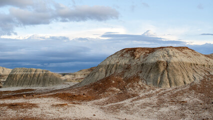 Rock formation of badlands landscape, Alberta