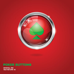 Poker 3D Buttons Christmas Edition