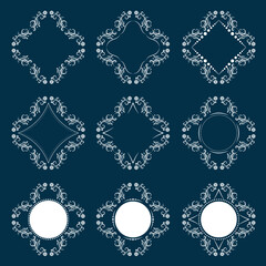 Set of vintage floral frames