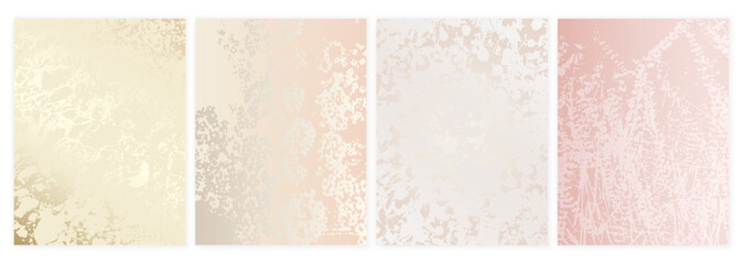 Elegant Pastel Floral Wedding Background Set. Light Luxury Texture Collection
