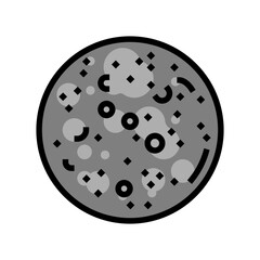 mercury planet color icon vector. mercury planet sign. isolated symbol illustration