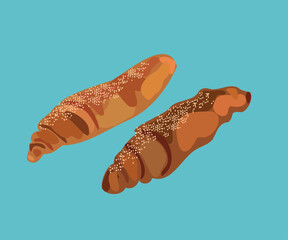 peruvian churros vector illustration
