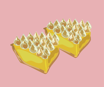 peruvian lemon pie vector illustration