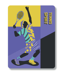 Graphic realistic vector illustration tennis Sport