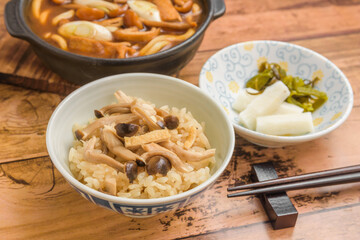 キノコの炊込み御飯