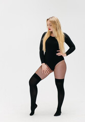 Fototapeta premium Fashion portrait of a beautiful blonde model
