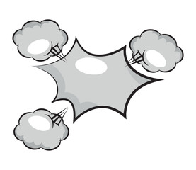 explosion clouds pop art