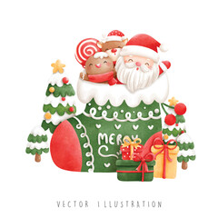Christmas Santa, Christmas vector illustration