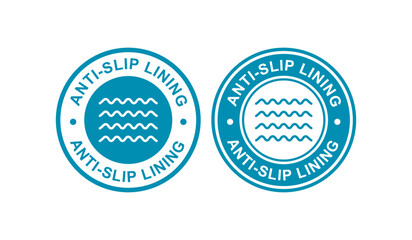 Anti-slip lining badge logo design stamp. Suitable for technology, information and product label 