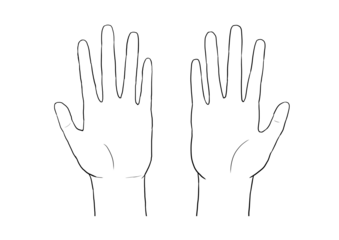 両手　モノクロ　広げる　モノクロ