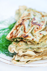 Azerbaijan national cuisine different kutabs