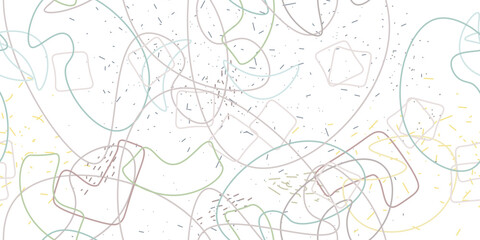 Chaotic Simple Seamless Pattern Textile One Line