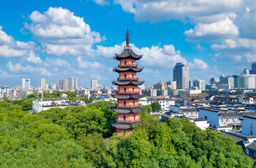 Urban Environment of Tianfeng Tower, Tianfeng Park, Ningbo, China