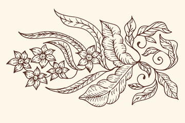 Beautiful Flower Batik for Design