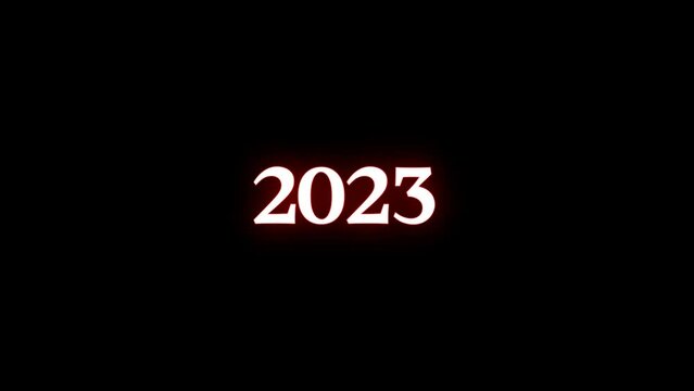 2023 Text Animation with Smooth Trails Effects, Best for Happy New Year Intro or Opener Video.
