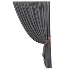 curtain isolated on white background, 3D illustration, cg render