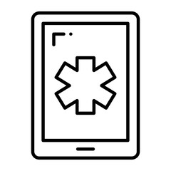 Obraz premium A new design mobile healthcare app icon, vector medical website on mobile