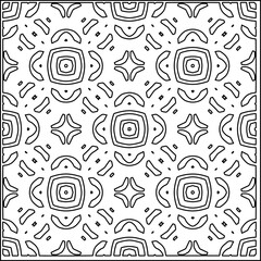 Vector lace texture, curly line ornament, black and white pattern.
