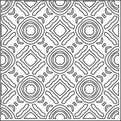 Vector lace texture, curly line ornament, black and white pattern.