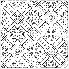 Vector lace texture, curly line ornament, black and white pattern.