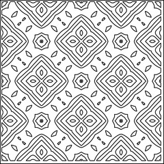 Vector lace texture, curly line ornament, black and white pattern.