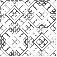 Vector lace texture, curly line ornament, black and white pattern.