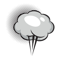 cloud bubble pop art style