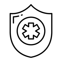 Trendy symbol for medical insurance vector icon