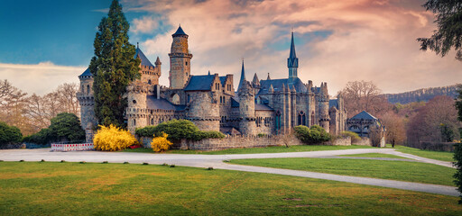 Panoramic spring view of Lowenburg Castle - Late-18th-century castle within parkland, with tours...