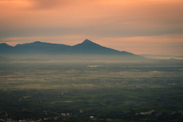 sunset in the mountains