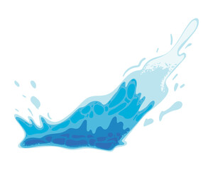 blue water splash