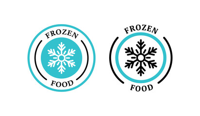 Frozen food logo badge template. Suitable for information and product label