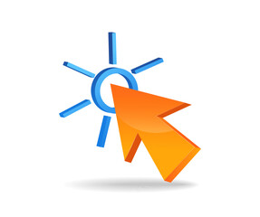 Click symbol flat 3d isometric illustration concept