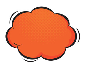 orange bubble pop art