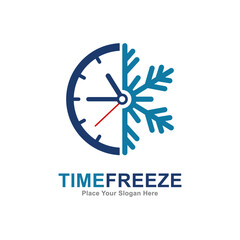 Time freeze logo vector template. Suitable for business, weather and time symbol