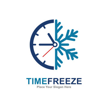 Time Freeze Logo Vector Template. Suitable For Business, Weather And Time Symbol