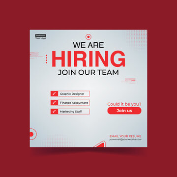 We are hiring post template for social media banner post