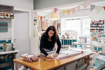 Seamstress Working in Atelier