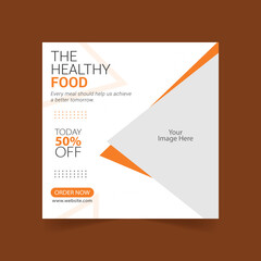 Healthy Food flyer poster template for social media post