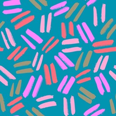 Abstract geometric seamless pattern. Lines on blue background repeated texture